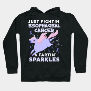 esophageal cancer funny unicorn farting sparkles Hoodie